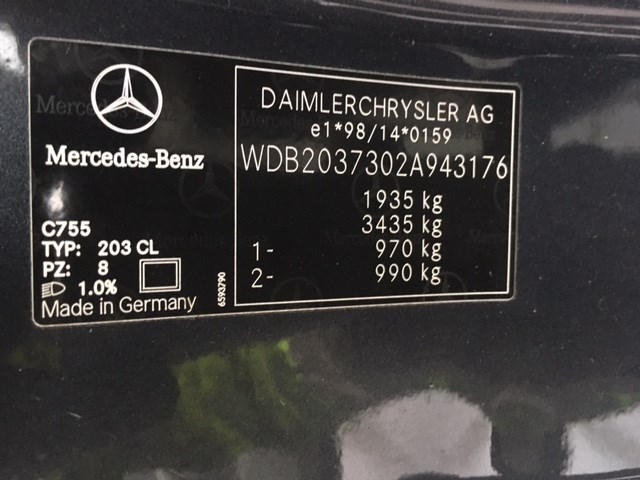 A2037203946 Стеклоподъемник электрический Mercedes C W203 2000-2007 2006