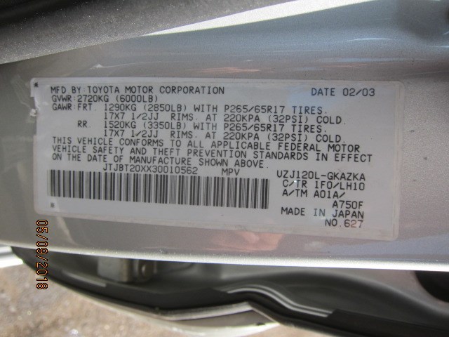 8986060020 Датчик удара Lexus GX 2002-2009 2003