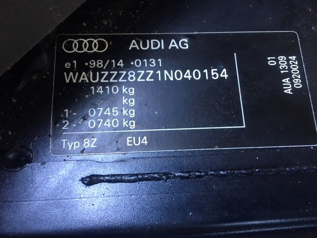 3B0837207F Ручка двери наружная зад. правая Audi A2 2001