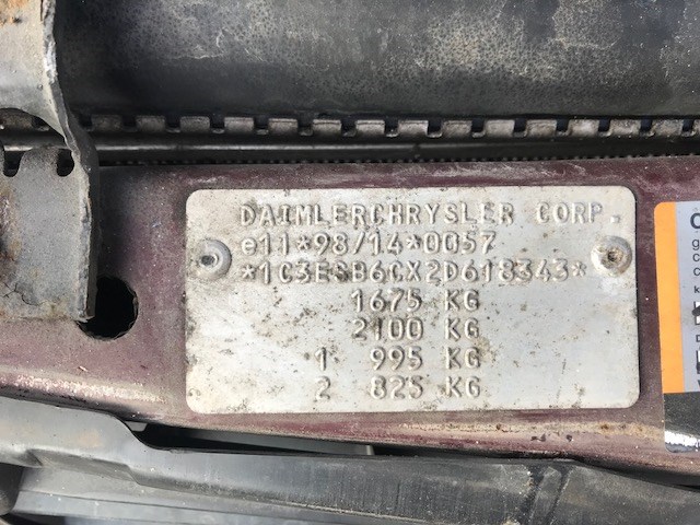 WQ81XD Подушка безопасности переднего пассажира Chrysler Neon 1999-2004 2002 VAA