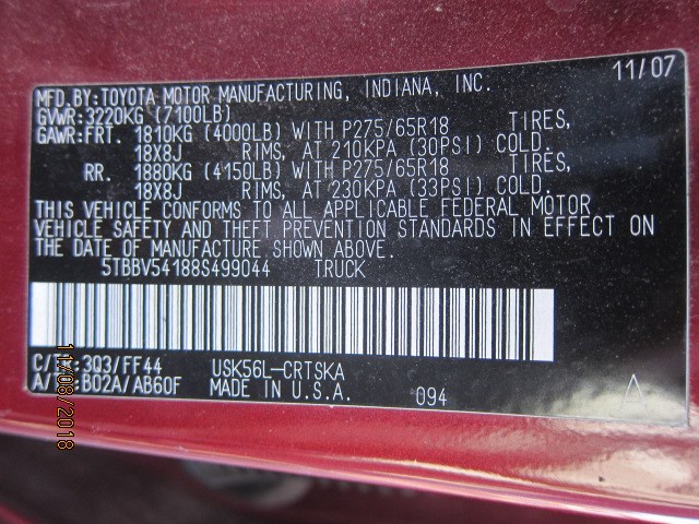 891830050 Датчик ускорения Toyota Tundra 2007-2013 2007