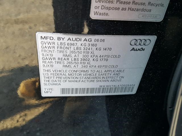 Датчик уровня топлива Audi Q7 2006-2009 2006