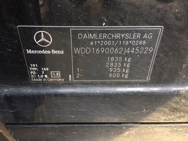 Теплообменник Mercedes A W169 2004-2012 2007