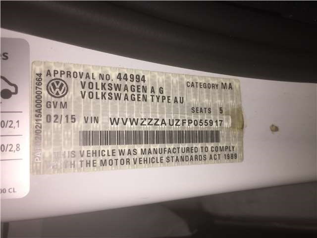 Пластик панели торпеды Volkswagen Golf 7 2012-2017 2015