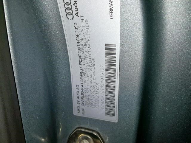 8T0955453C Бачок омывателя Audi A5 2007-2011 2008