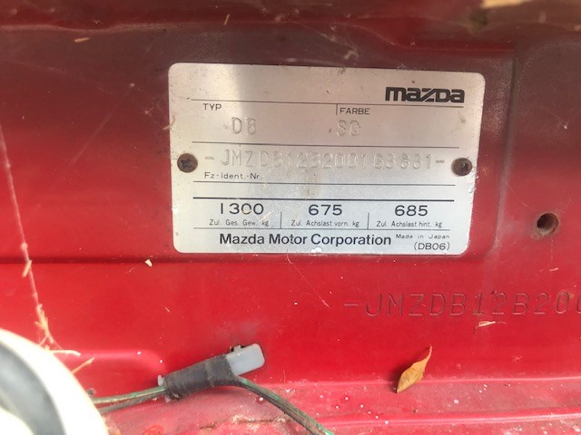 8491006385 Двигатель стеклоочистителя (моторчик дворников) передний Mazda 121 1991-1996 1993
