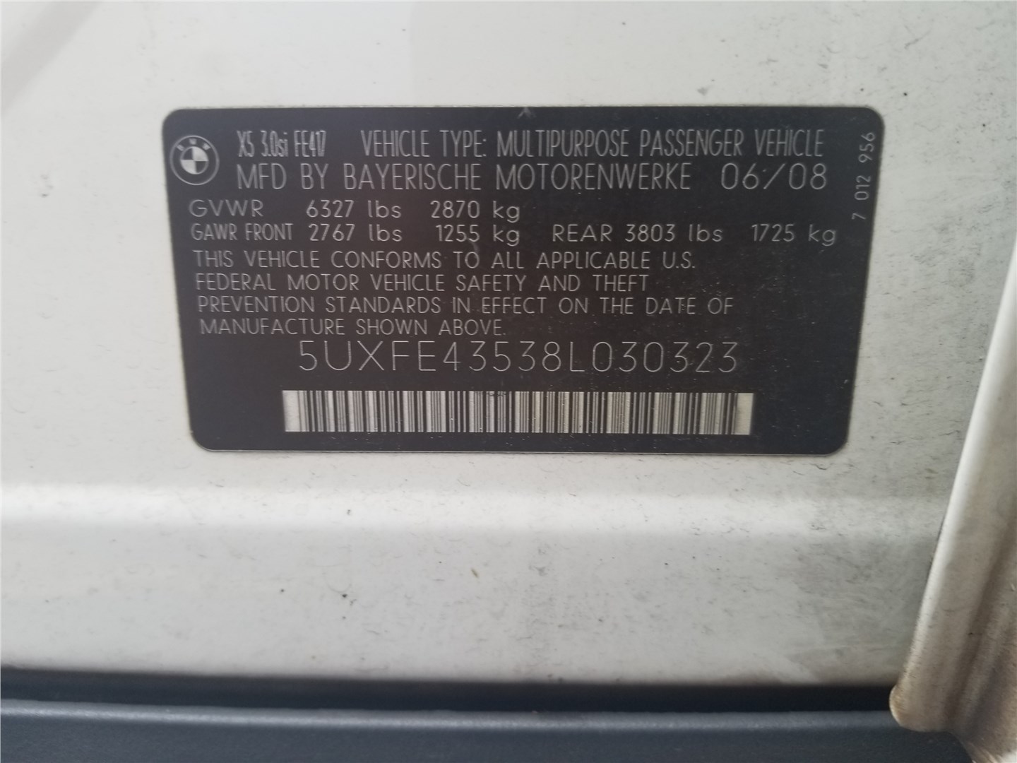 67710420201 Блок контроля давления в шинах BMW X5 E70 2007-2013 2008