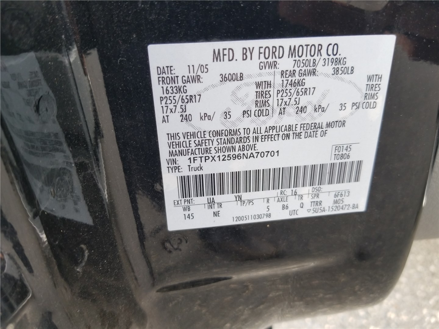 Ремень безопасности Ford F-150 2005-2008 2006