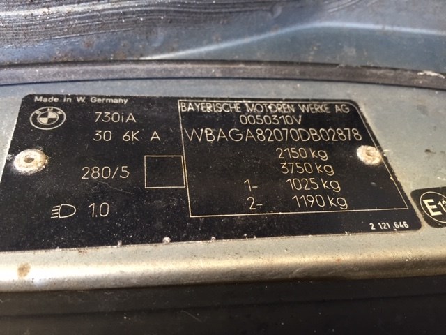 51131908697 Решетка радиатора BMW 7 E32 1986-1994 1990