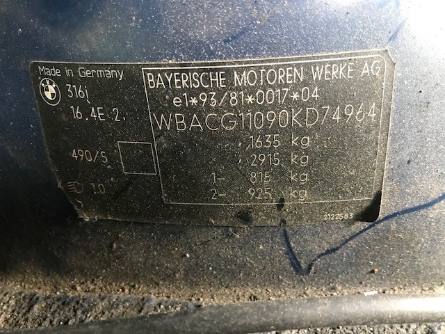Кронштейн бампера BMW 3 E36 1991-1998 1997