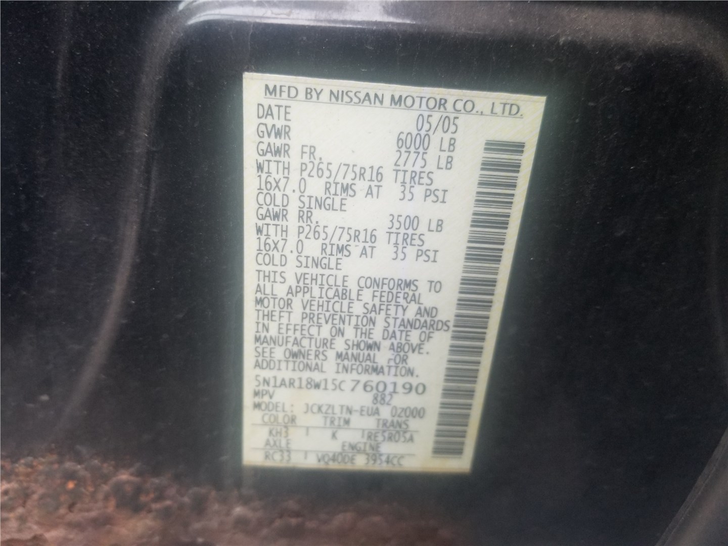 66862EA500 Жабо под дворники (дождевик) Nissan Pathfinder 2004-2014 2005