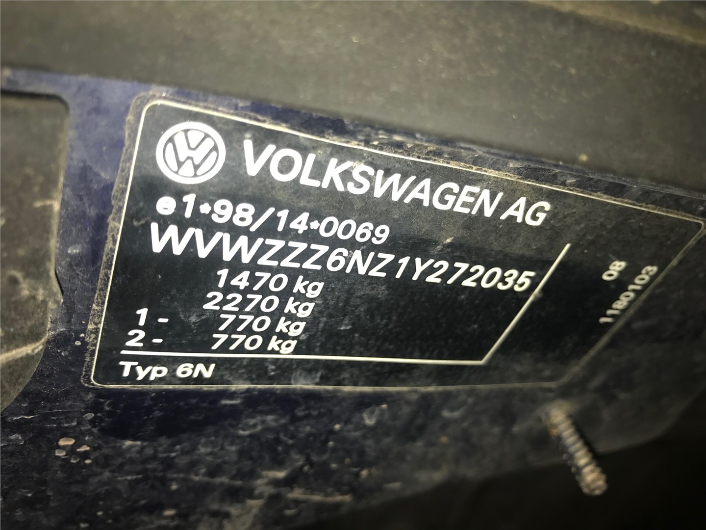 6X0609617A Барабан тормозной зад. Volkswagen Polo 1999-2001 2001