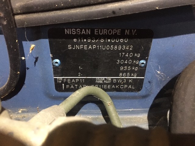 654012F035 Петля капота Nissan Primera P11 1999-2002 2001