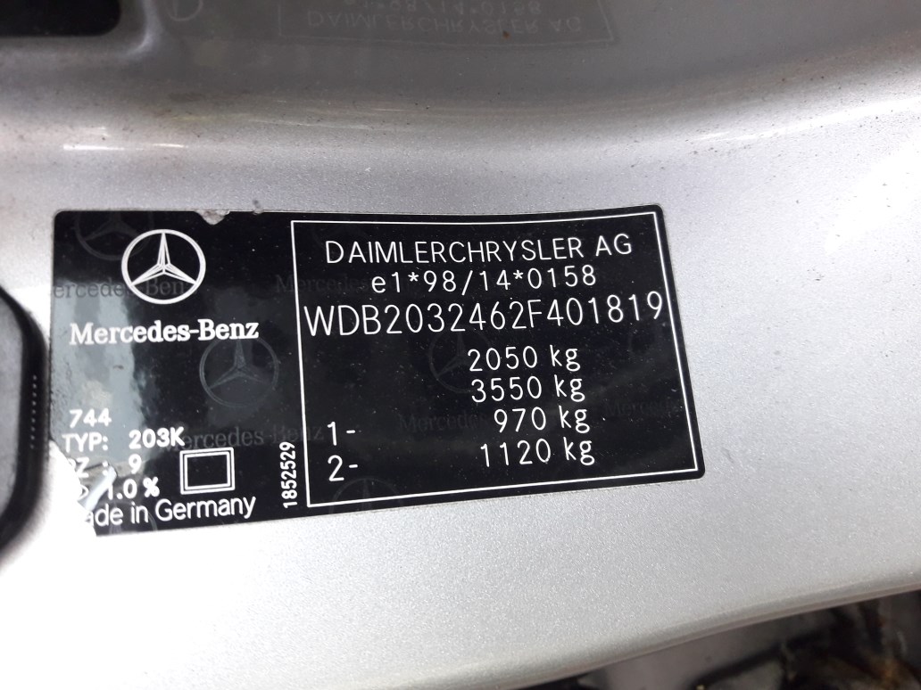 33015930F Ремень безопасности Mercedes C W203 2000-2007 2003
