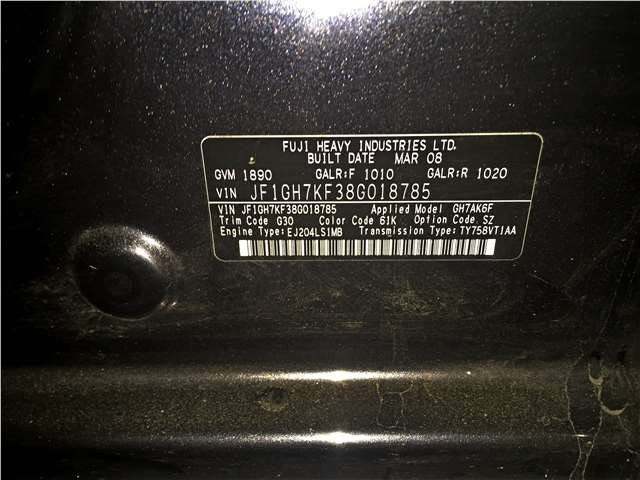 66110FG011 Дефлектор обдува салона Subaru Impreza (G12) 2007-2012 2008