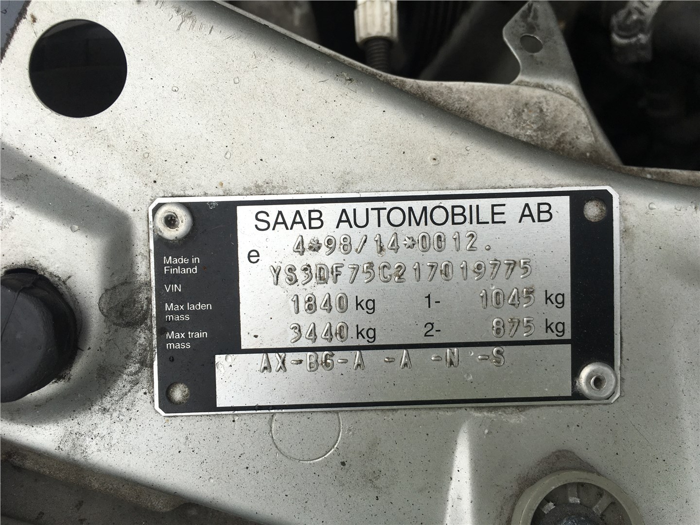 Крышка клапанная ДВС Saab 9-3 1998-2002 2001