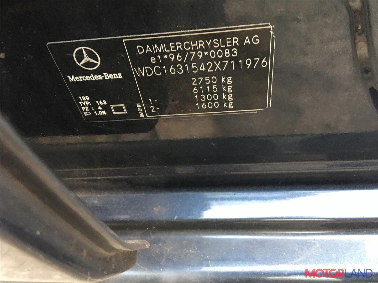 Недавно поступивший автомобиль Mercedes ML W163 1998-2004 - разборочный  номер t17332