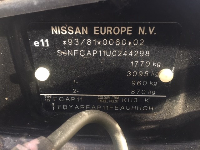 654012F035 Петля капота Nissan Primera P11 1996-1998 1998