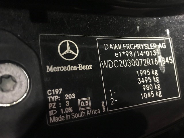 A2033263000 Амортизатор подвески зад. левая=правая Mercedes-Benz C-Class W203 2000-2007 2004
