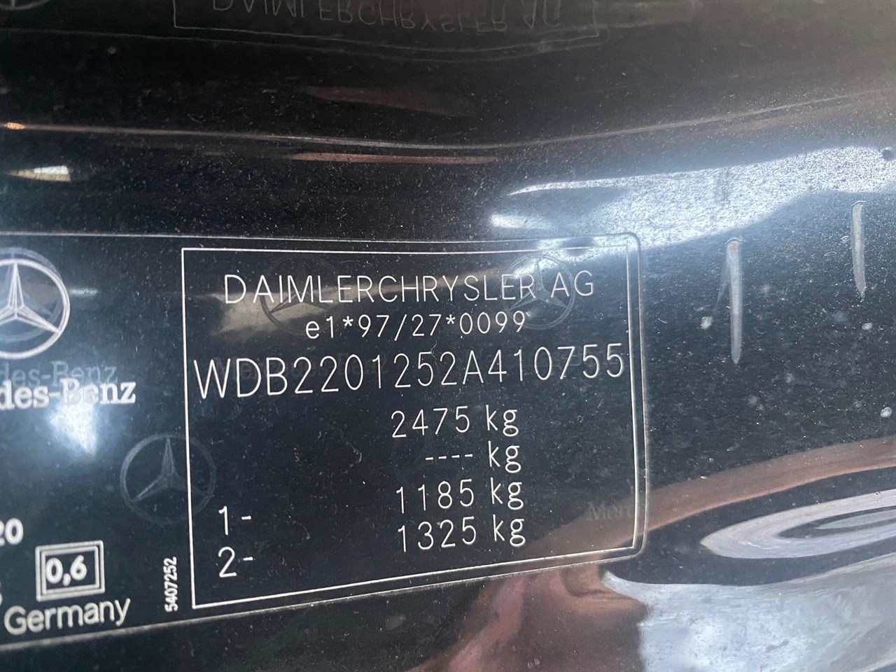 A2207500006 Лючок бензобака Mercedes S W220 1998-2005 2004