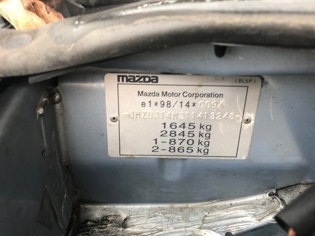 B25D67482 Двигатель (насос) омывателя Mazda 323 (BJ) 1998-2003 2000 B25D-67-482