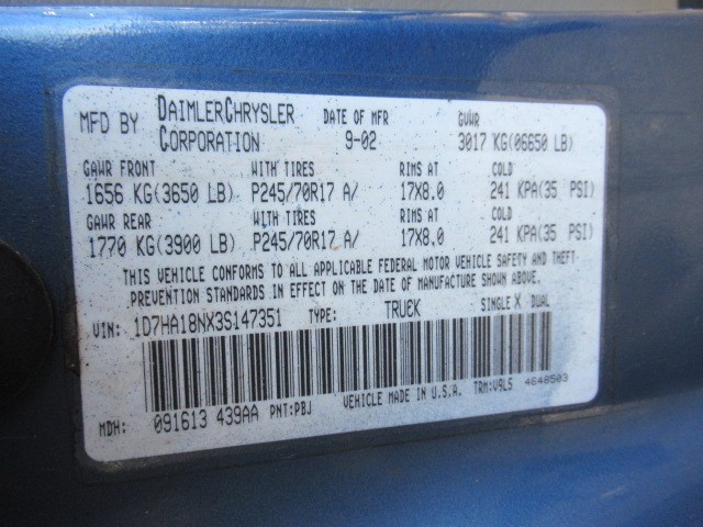 C123148 Катушка зажигания Dodge Ram (DR / DH) 2001-2009 2003