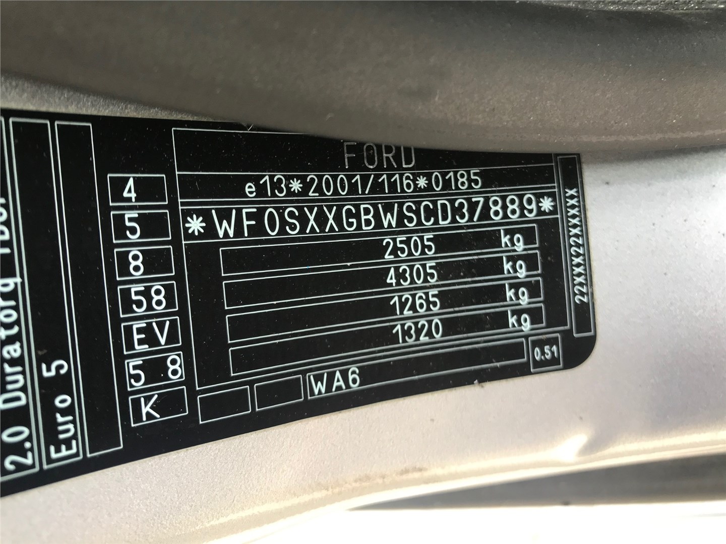 6M21U046B27B Обшивка центральной стойки левая Ford S-Max 2010-2015 2012