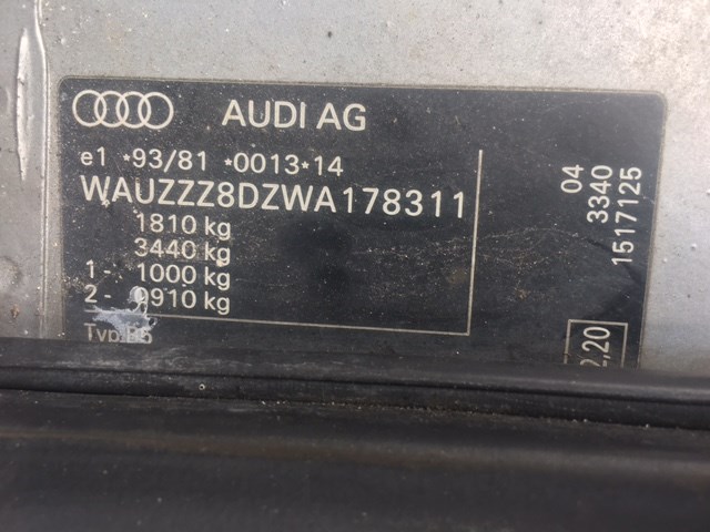 4D0941563 Кнопка противотуманных фар Audi A4 (B5) 1994-2000 1998