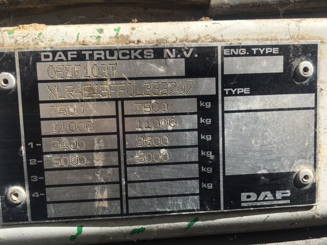 5010301659 Накладка грузовой кабины DAF LF 45 2001- 2007