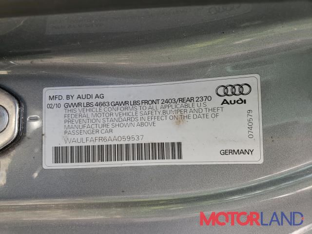 Audi A5 2007-2011, разборочный номер L30 #10
