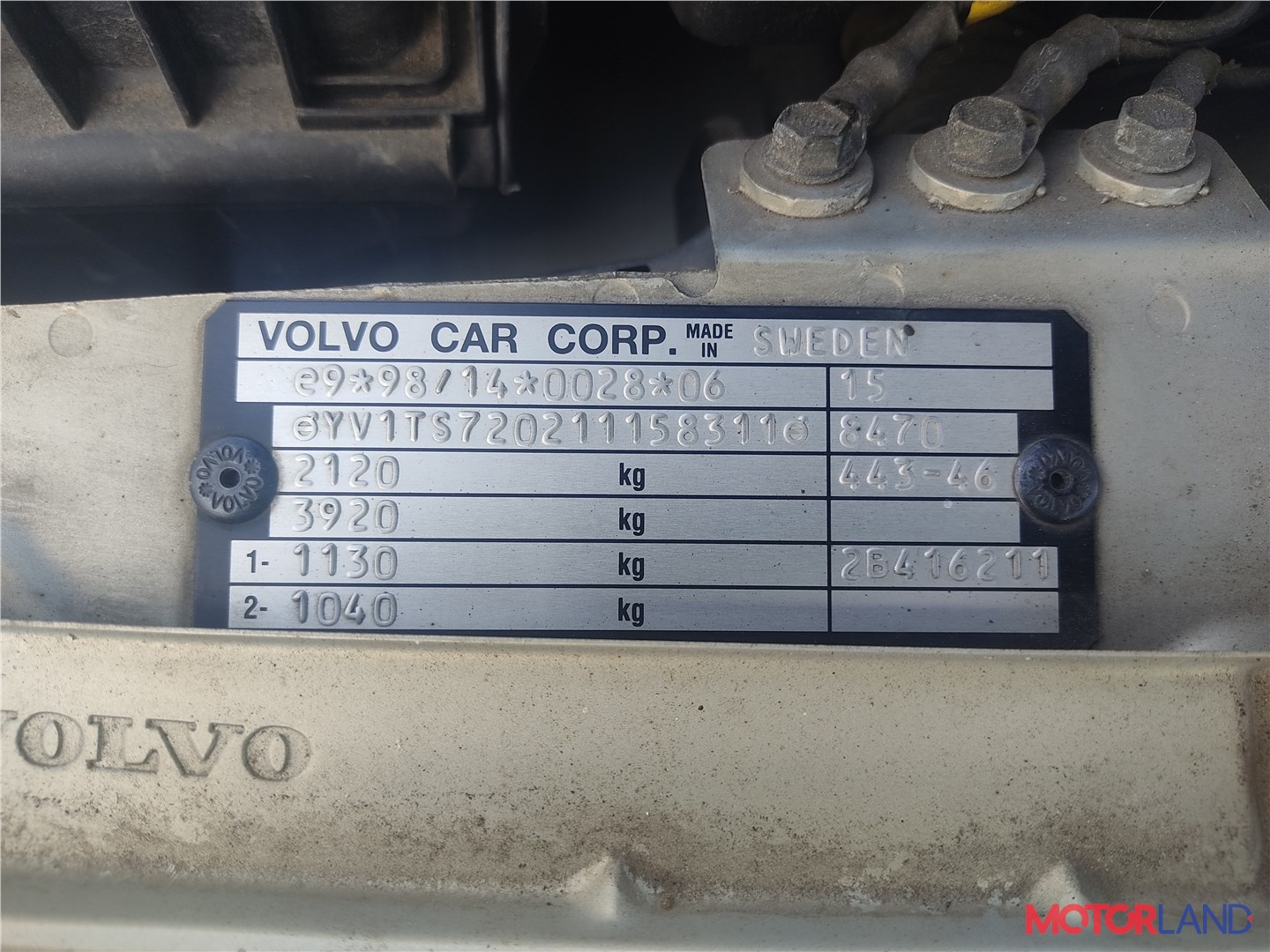 Недавно поступивший автомобиль Volvo S80 1998-2006 - разборочный номер x773