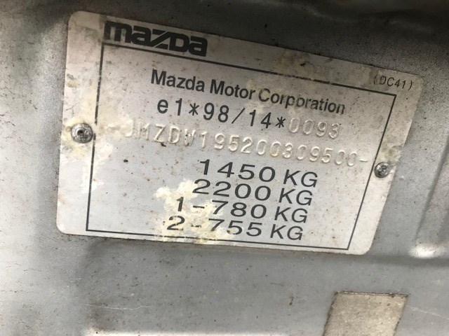 D27051T10 Дуги на крышу (рейлинги) правая Mazda Demio 1997-2003 2000 D270-51-T10