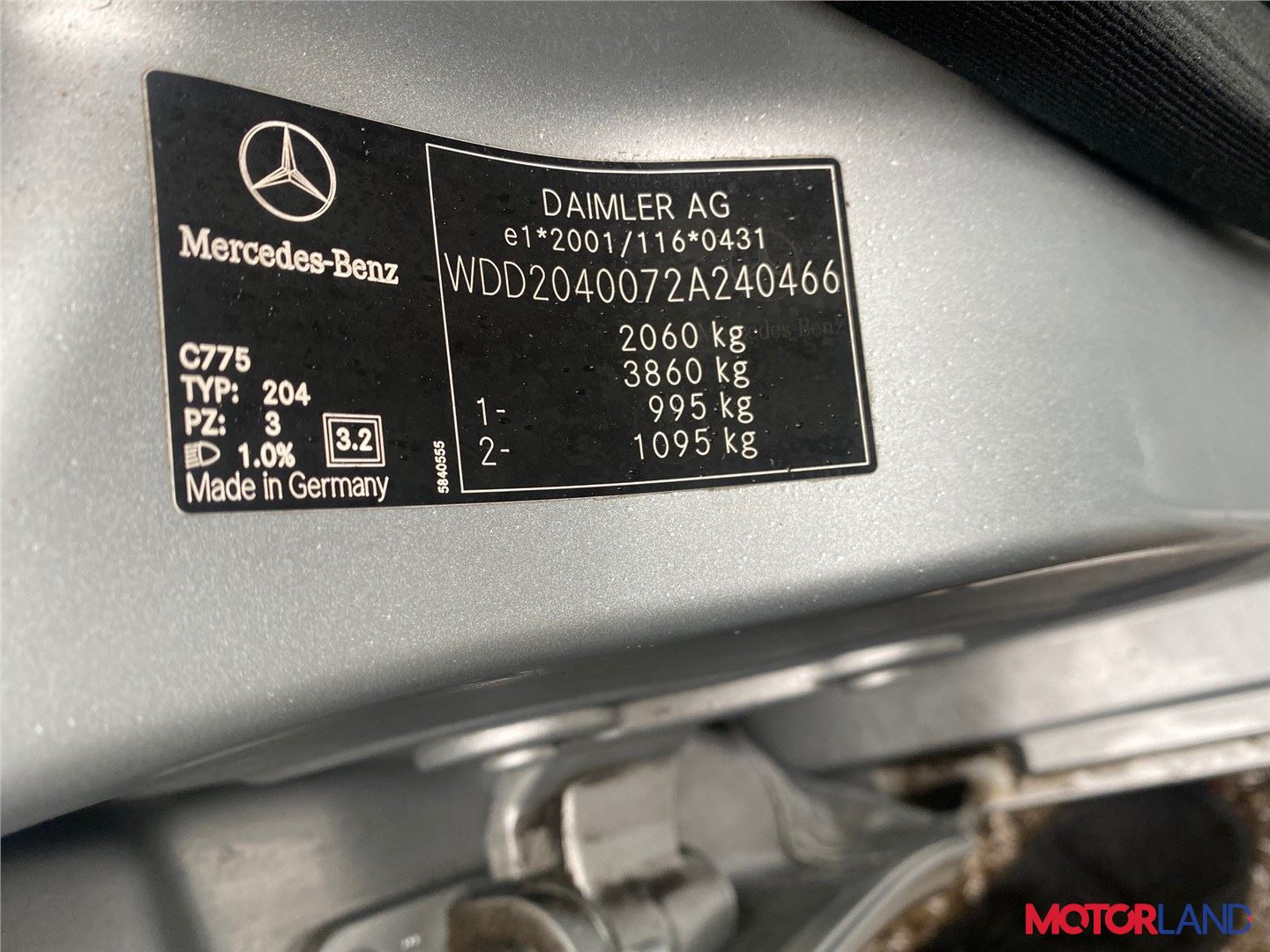Mercedes C W204 2007-2013, разборочный номер T24642 #2