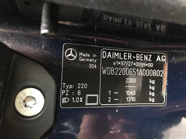 A2207601270 Ручка двери наружная Mercedes S W220 1998-2005 1998