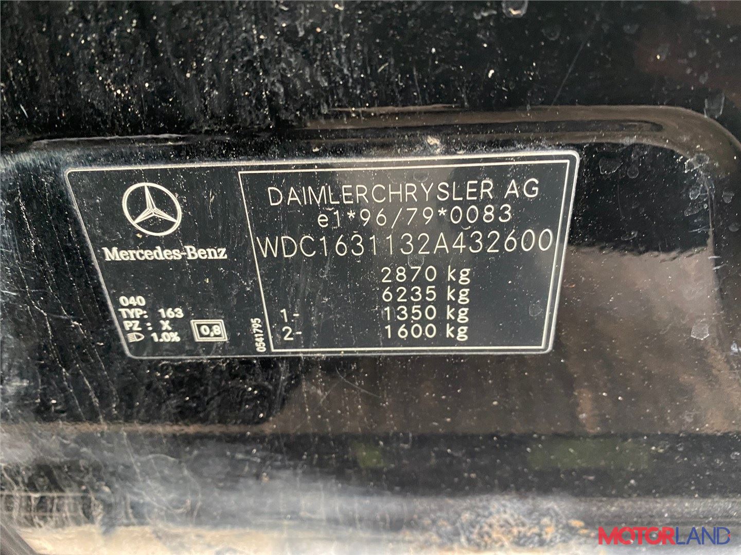 Недавно поступивший автомобиль Mercedes ML W163 1998-2004 - разборочный  номер t25608