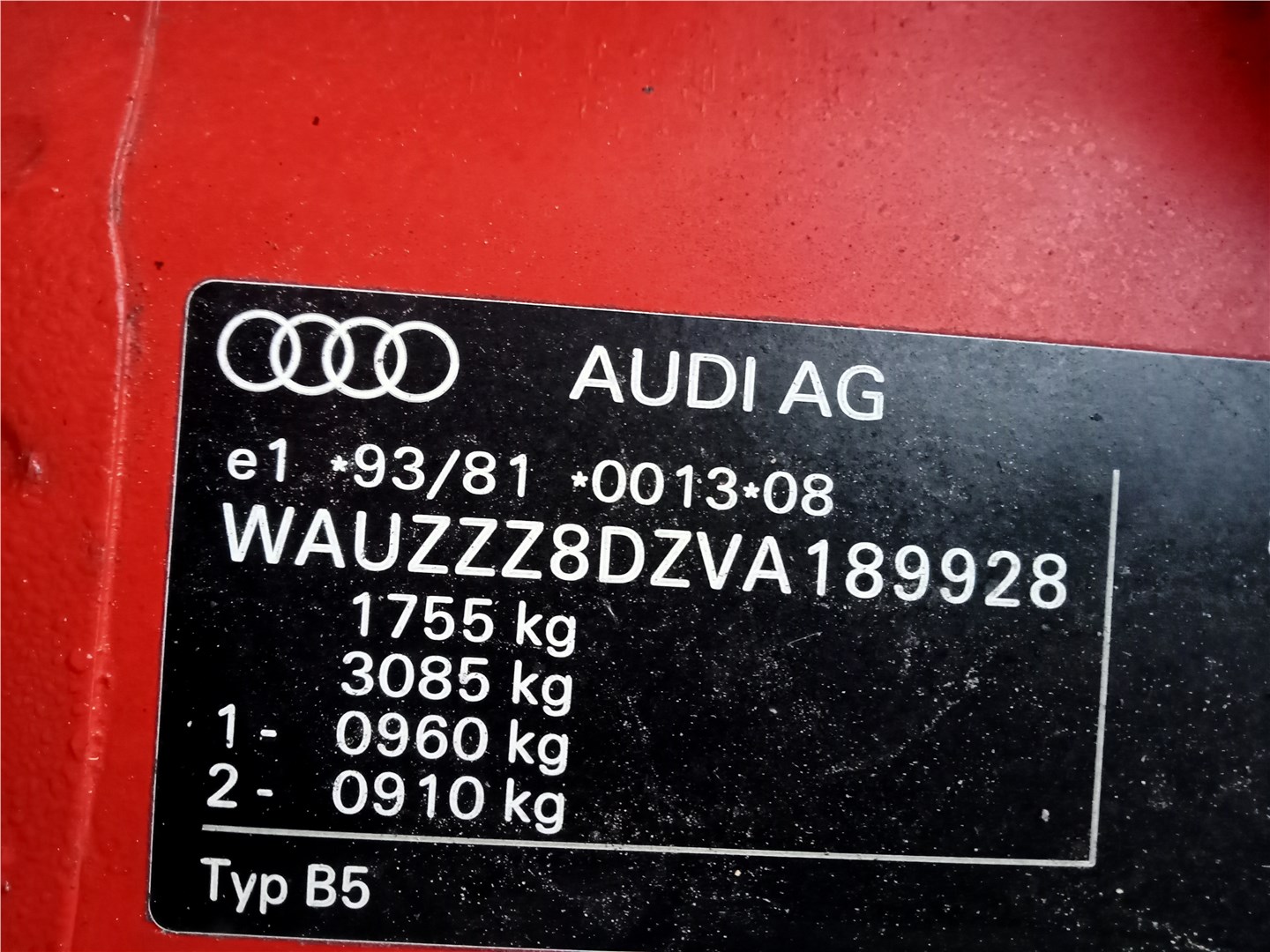 4D0407722 Прочая запчасть Audi A4 (B5) 1994-2000 1997