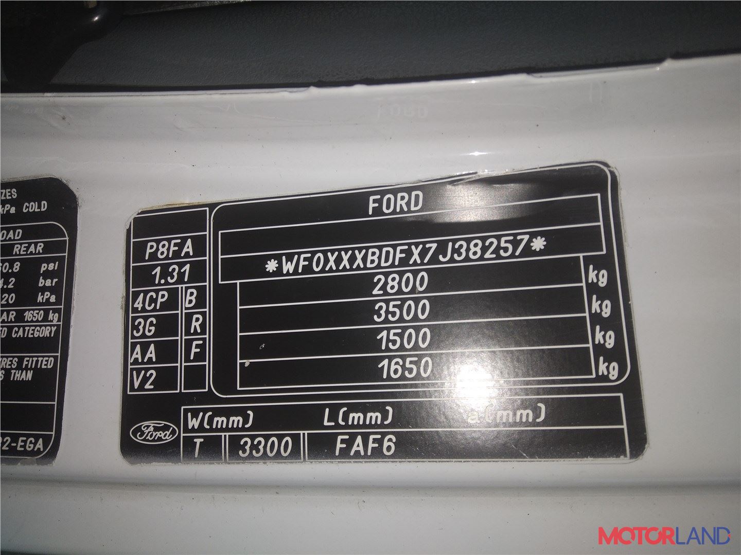 Ford Transit 2006-2014, разборочный номер X1522 #6