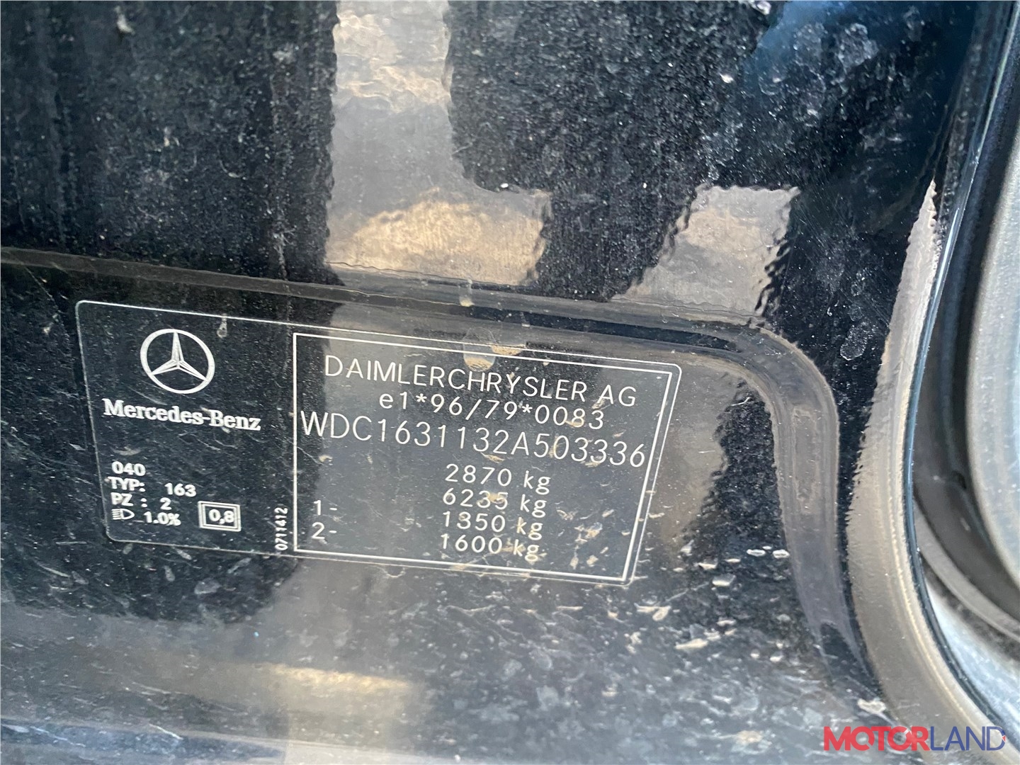 Недавно поступивший автомобиль Mercedes ML W163 1998-2004 - разборочный  номер t27733