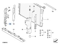 17117530254, 7530254 Кронштейн радиатора BMW X3 E83 2004-2010 6642336 #6