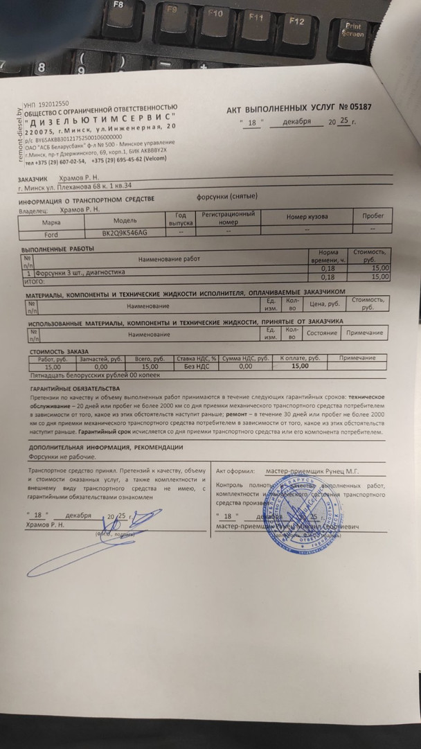 Форсунка дизельная электрическая