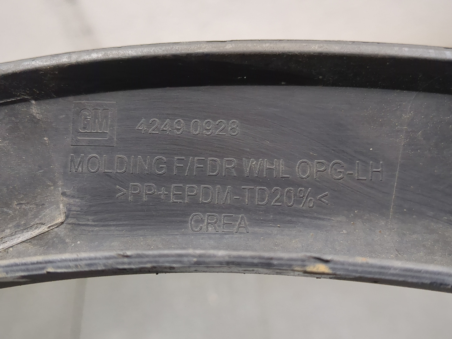 Накладка переднего крыла левого