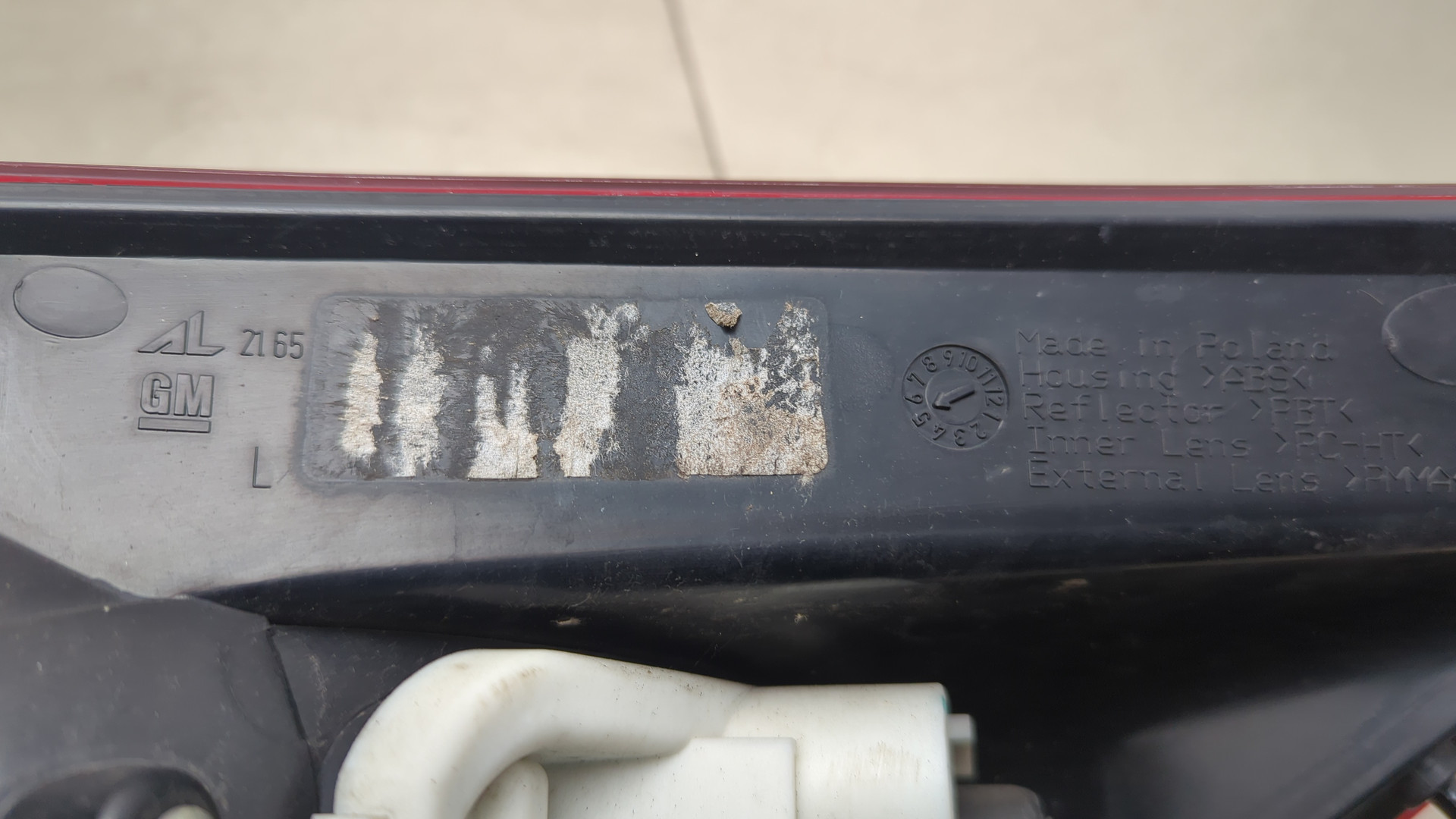 Фонарь задний левый