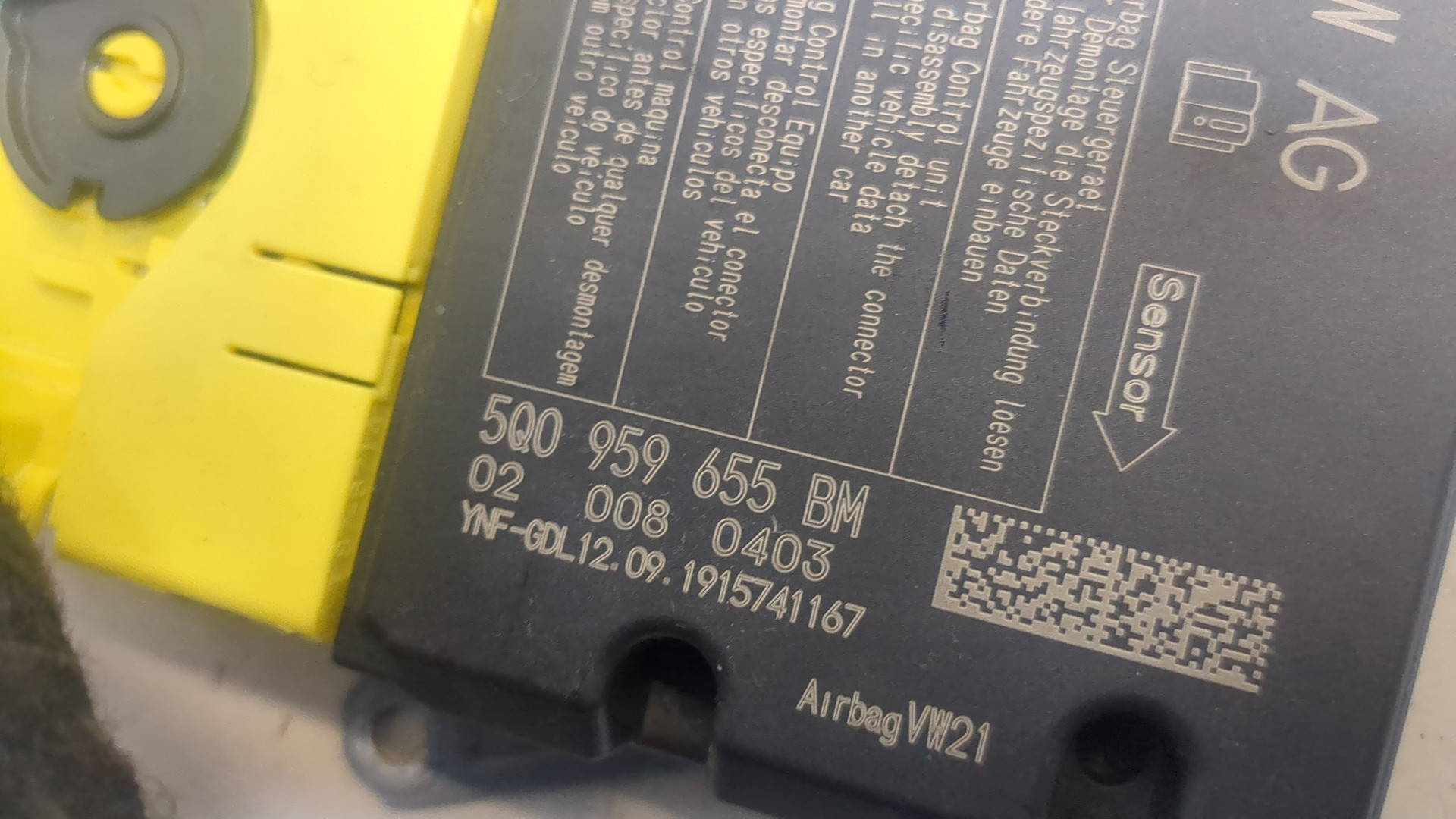 Блок управления подушек безопасности (AIR BAG)