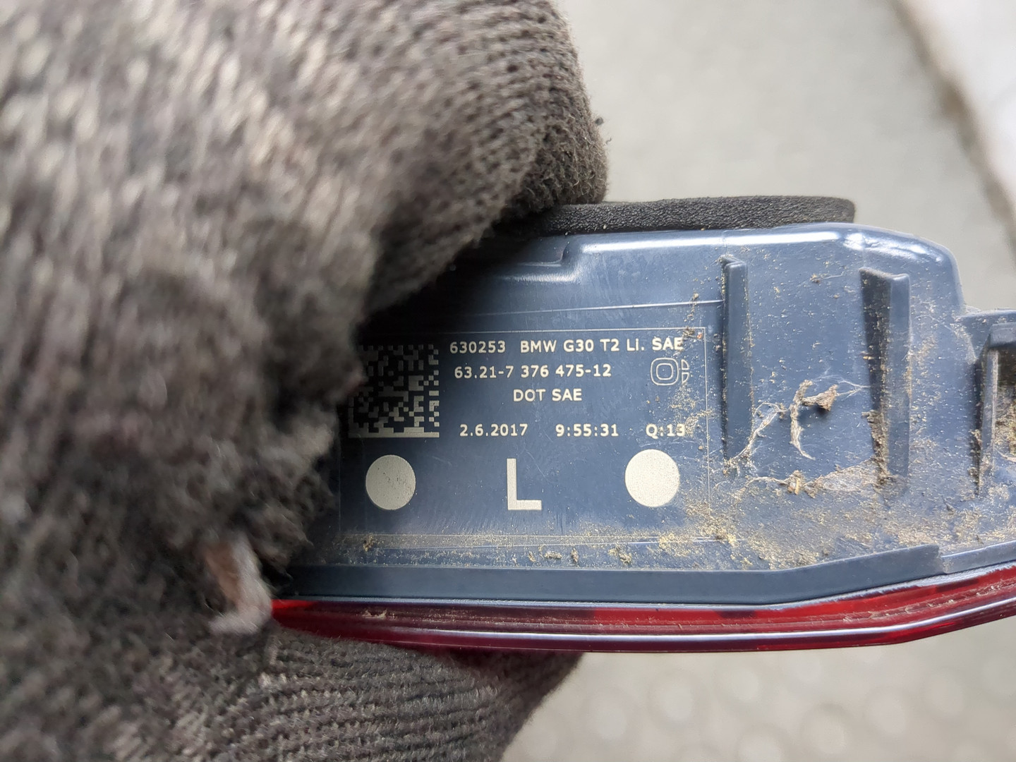 Фонарь задний внутренний левый