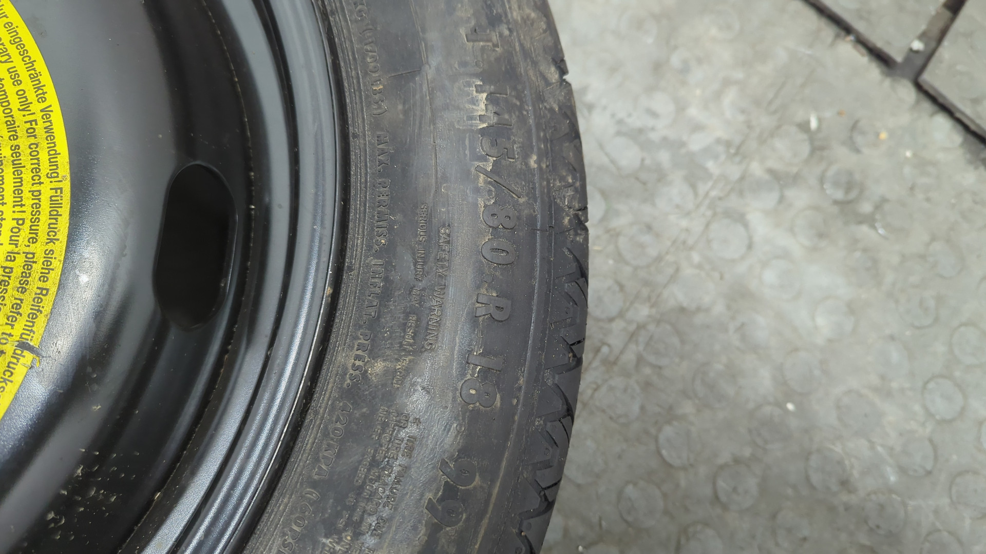 Диск запасного колеса/докатка