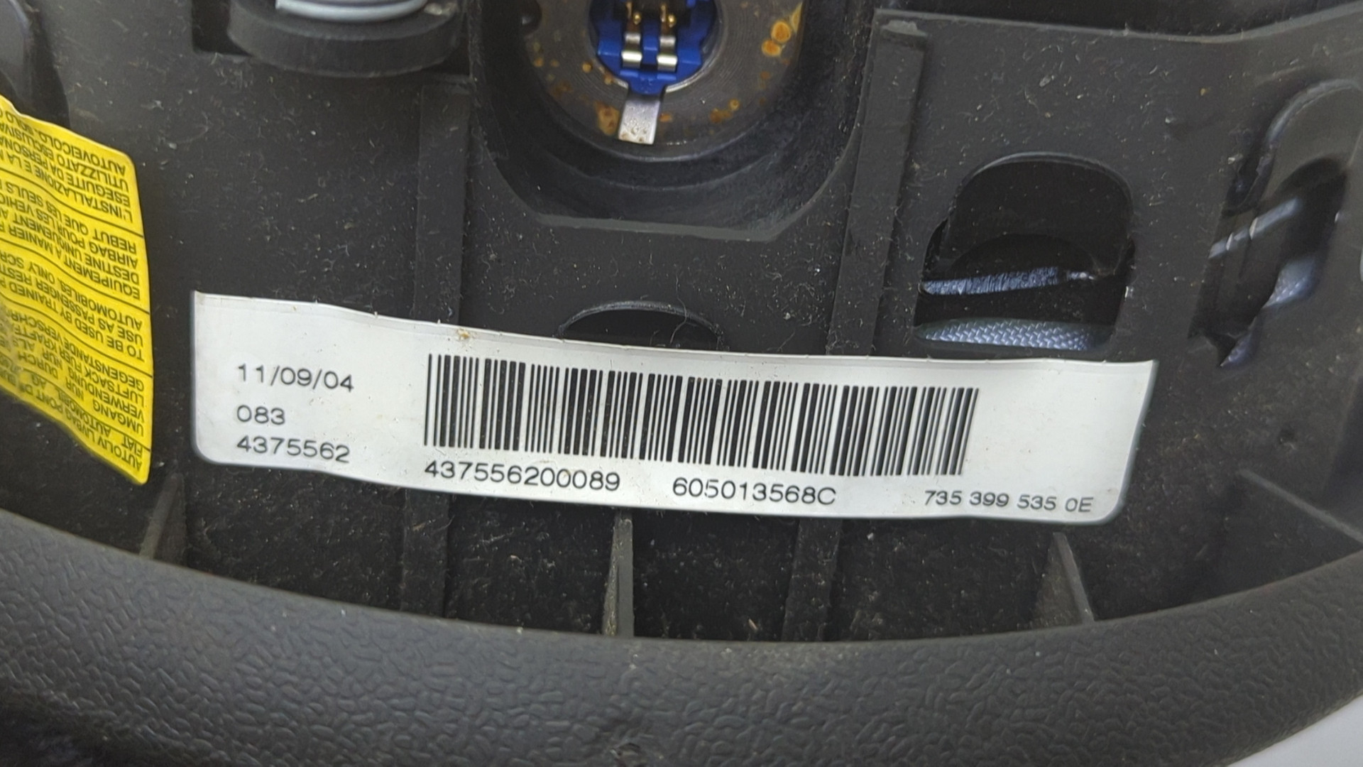 Подушка безопасности в рулевое колесо