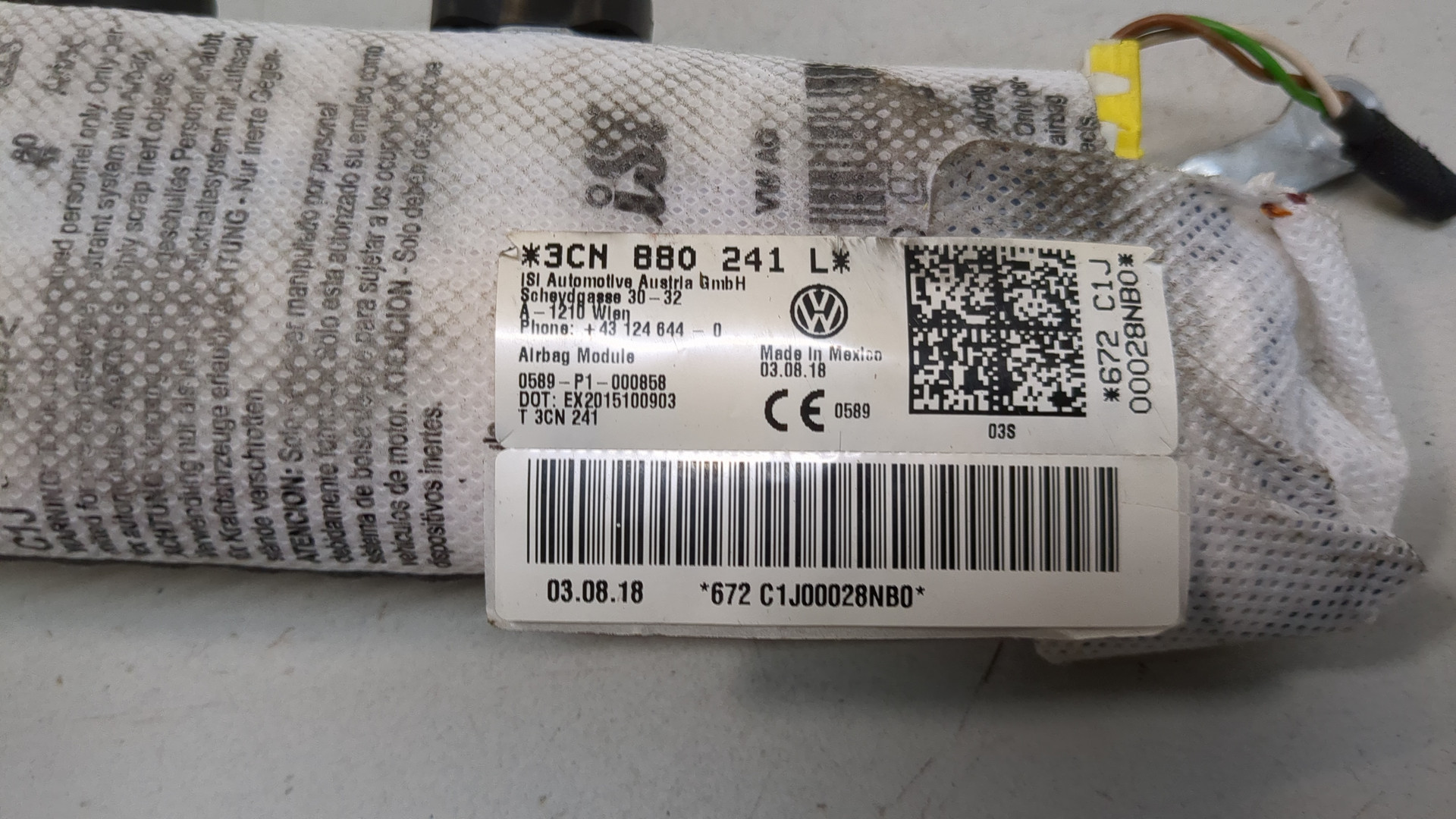 Подушка безопасности боковая (в сиденье)