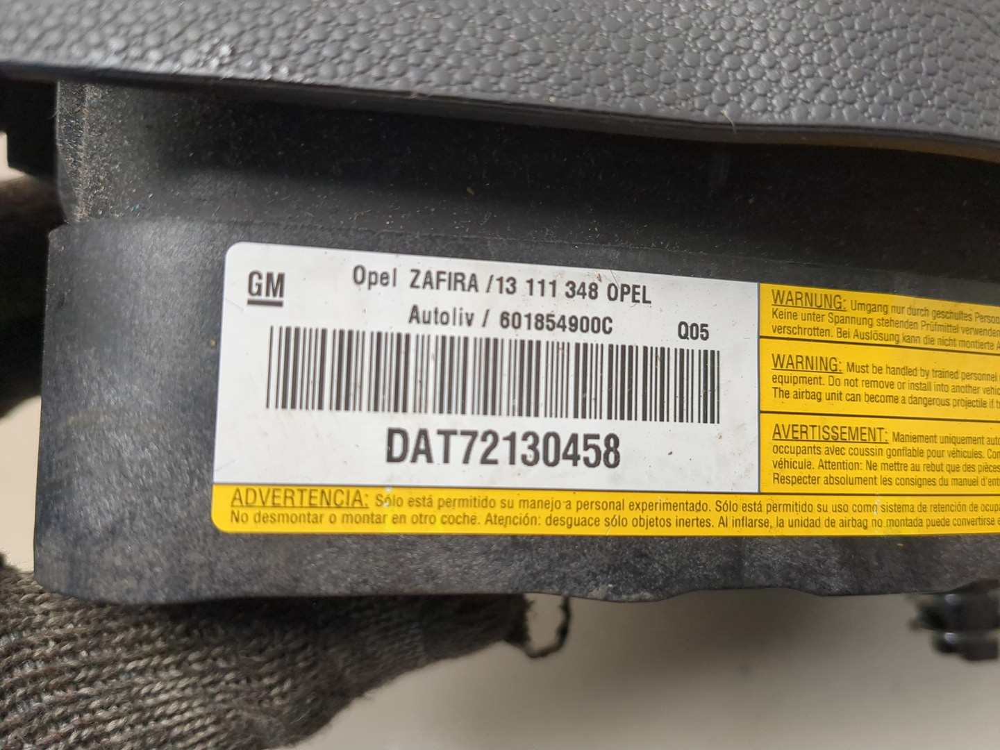 Подушка безопасности в рулевое колесо