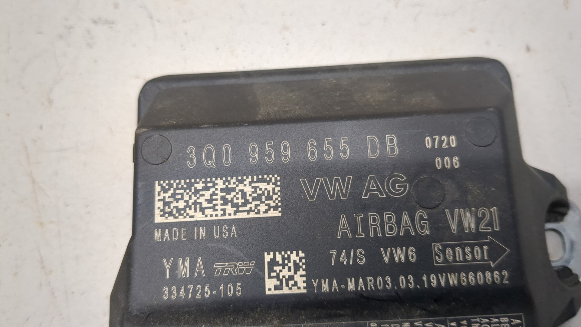 Блок управления подушек безопасности (AIR BAG)